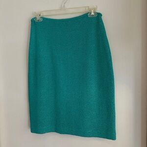 St. John Teal Pencil Skirt